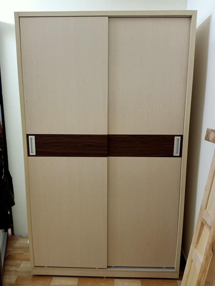 Tủ Quần Áo Cánh Trượt Gỗ Công Nghiệp - MÀU 383